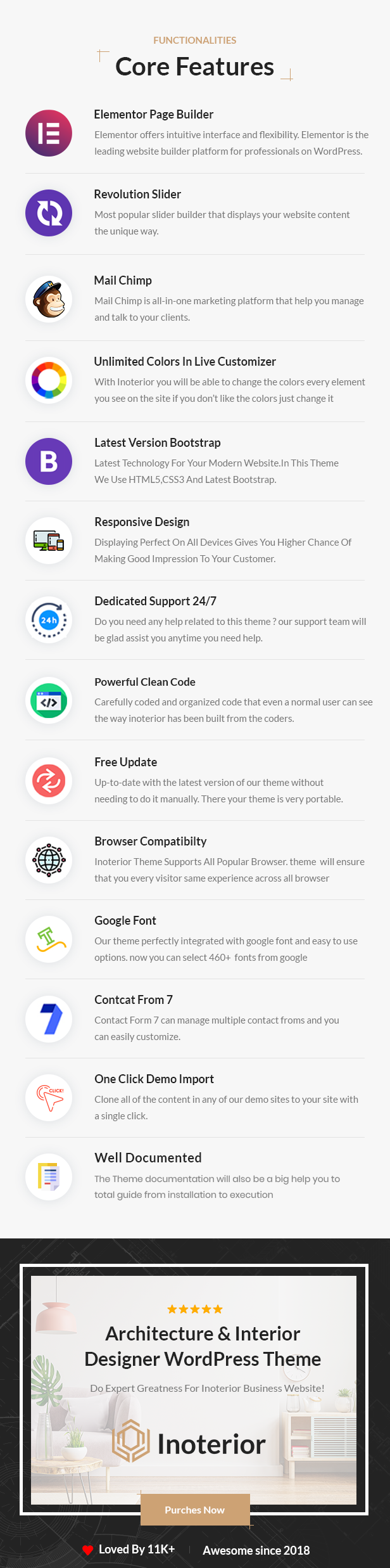 Inoterior - Architecture & Interior Designer WordPress Theme + RTL